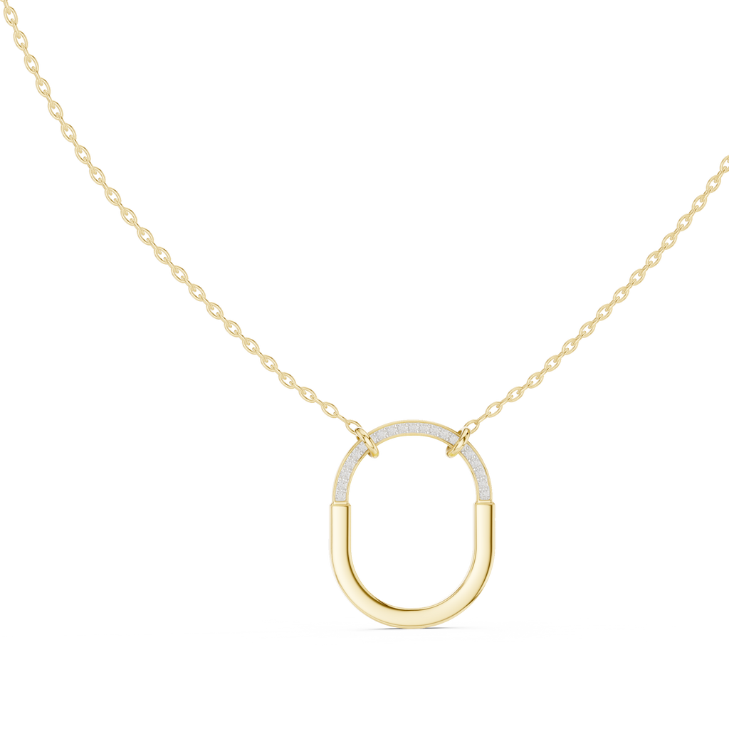 Elara U-Shaped Open Pendant Lab Grown Diamond Necklace