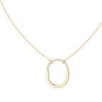Elara U-Shaped Open Pendant Lab Grown Diamond Necklace