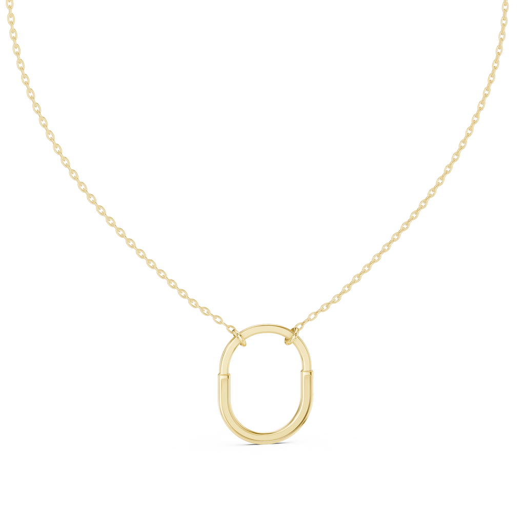 Elara U-Shaped Open Pendant Lab Grown Diamond Necklace