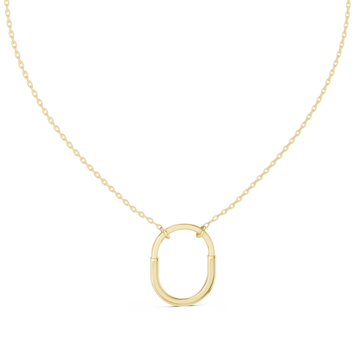 Elara U-Shaped Open Pendant Lab Grown Diamond Necklace