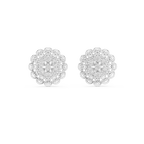 Lacelle Lace Border Rosette Teardrop Petal Lab Grown Diamond Earrings