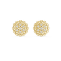 Lacelle Lace Border Rosette Teardrop Petal Lab Grown Diamond Earrings
