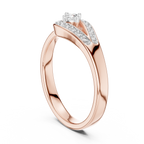Loopelle Teardrop Loop Pavé Lab Grown Diamond Solitaire Ring