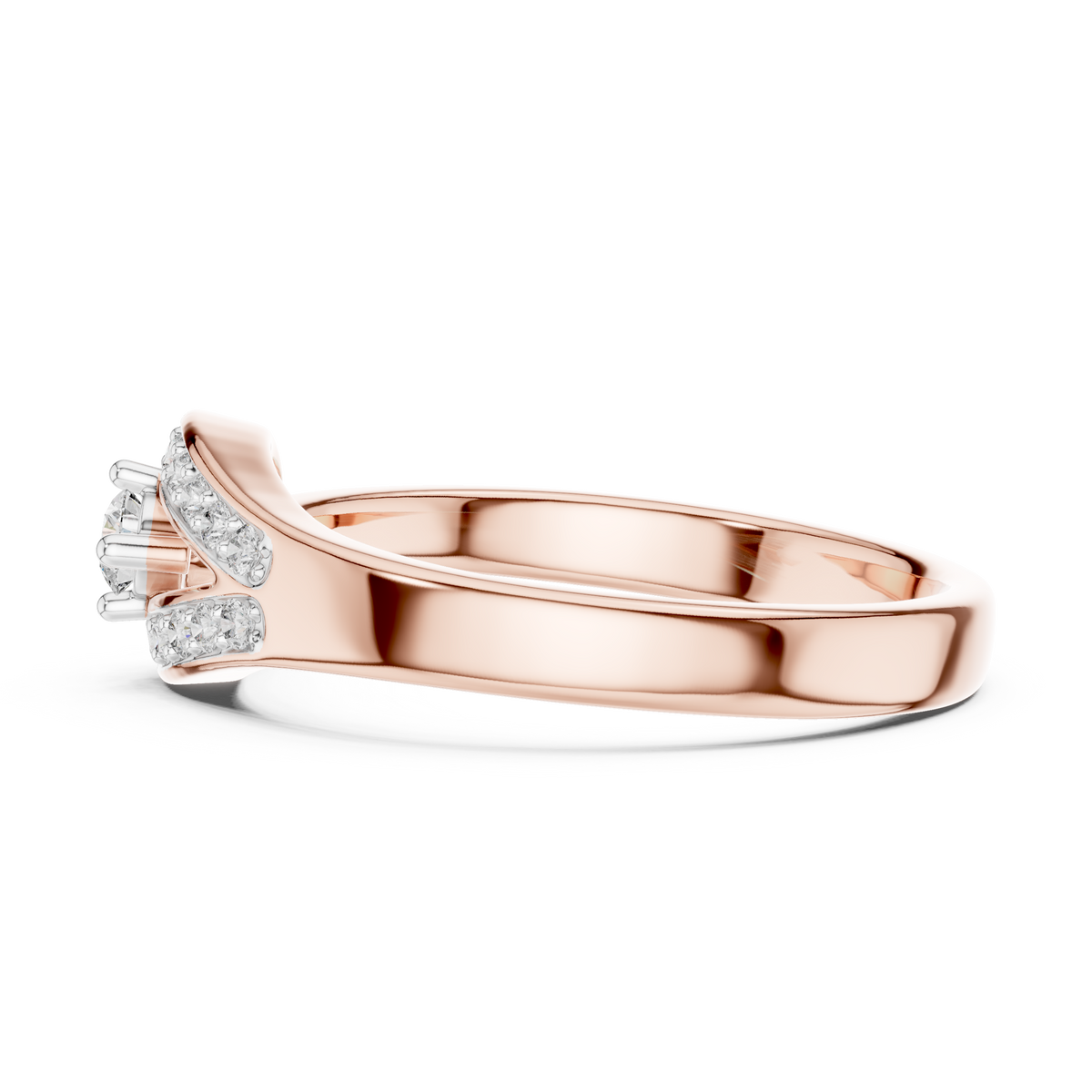 Loopelle Teardrop Loop Pavé Lab Grown Diamond Solitaire Ring