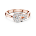 Loopelle Teardrop Loop Pavé Lab Grown Diamond Solitaire Ring
