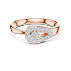 Loopelle Teardrop Loop Pavé Lab Grown Diamond Solitaire Ring