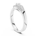Loopelle Teardrop Loop Pavé Lab Grown Diamond Solitaire Ring