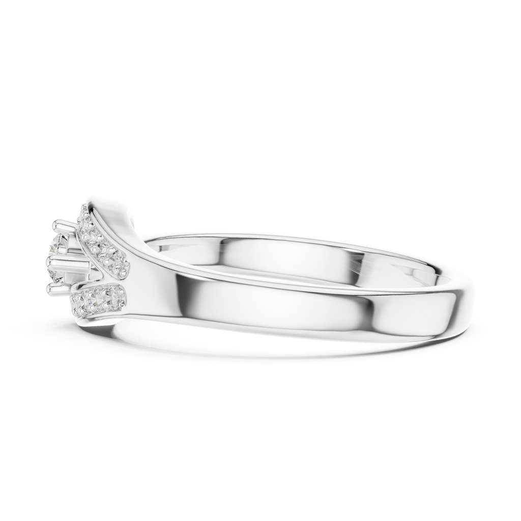 Loopelle Teardrop Loop Pavé Lab Grown Diamond Solitaire Ring