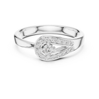 Loopelle Teardrop Loop Pavé Lab Grown Diamond Solitaire Ring