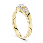 Loopelle Teardrop Loop Pavé Lab Grown Diamond Solitaire Ring