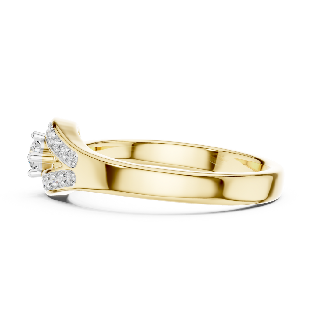 Loopelle Teardrop Loop Pavé Lab Grown Diamond Solitaire Ring