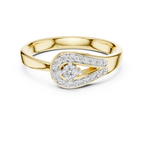 Loopelle Teardrop Loop Pavé Lab Grown Diamond Solitaire Ring