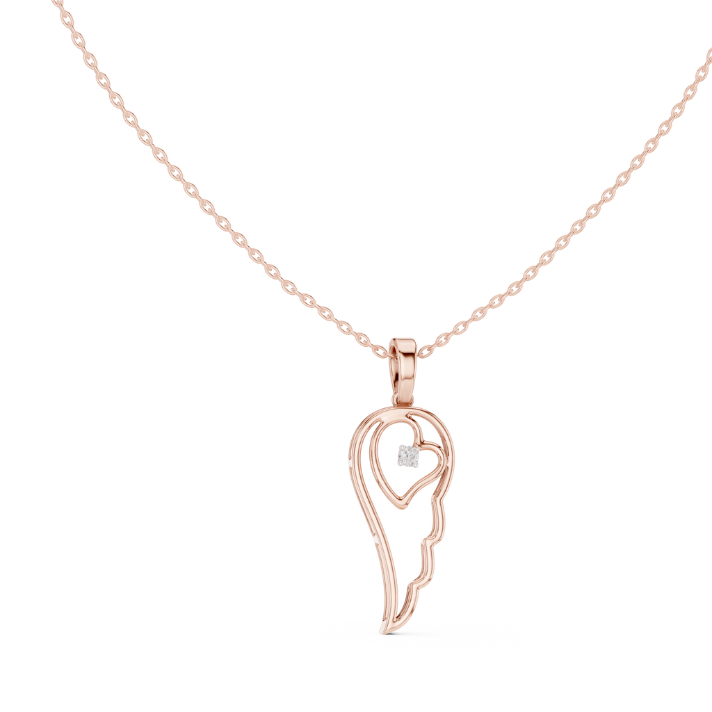 Seraphine Keyhole Heart Lab Grown Diamond Pendant Necklace
