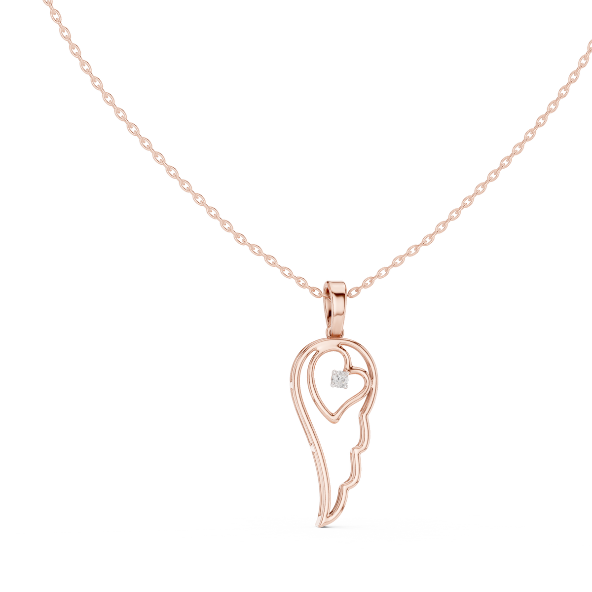 Seraphine Keyhole Heart Lab Grown Diamond Pendant Necklace