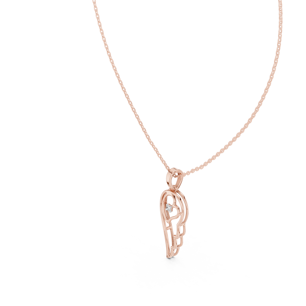 Seraphine Keyhole Heart Lab Grown Diamond Pendant Necklace