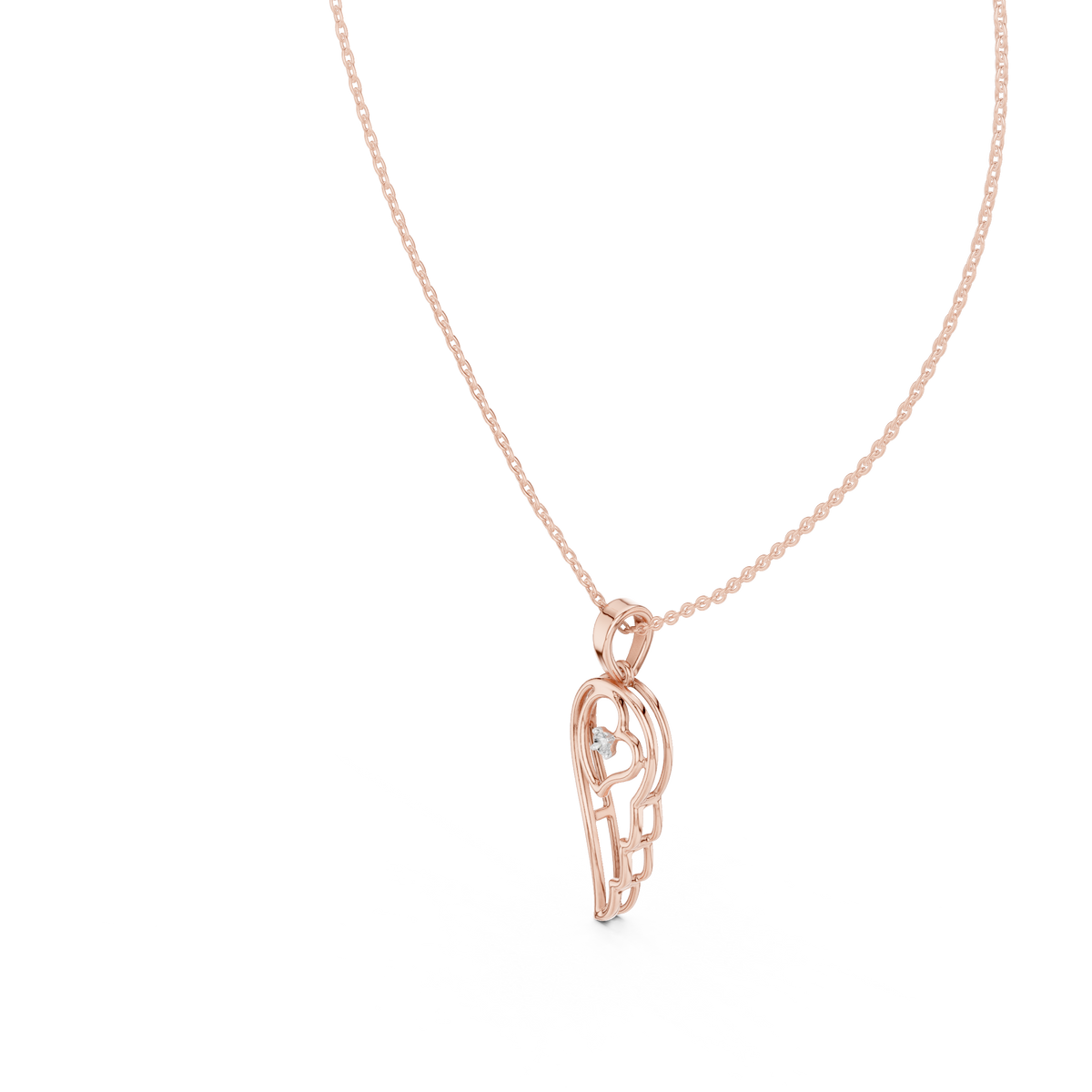 Seraphine Keyhole Heart Lab Grown Diamond Pendant Necklace