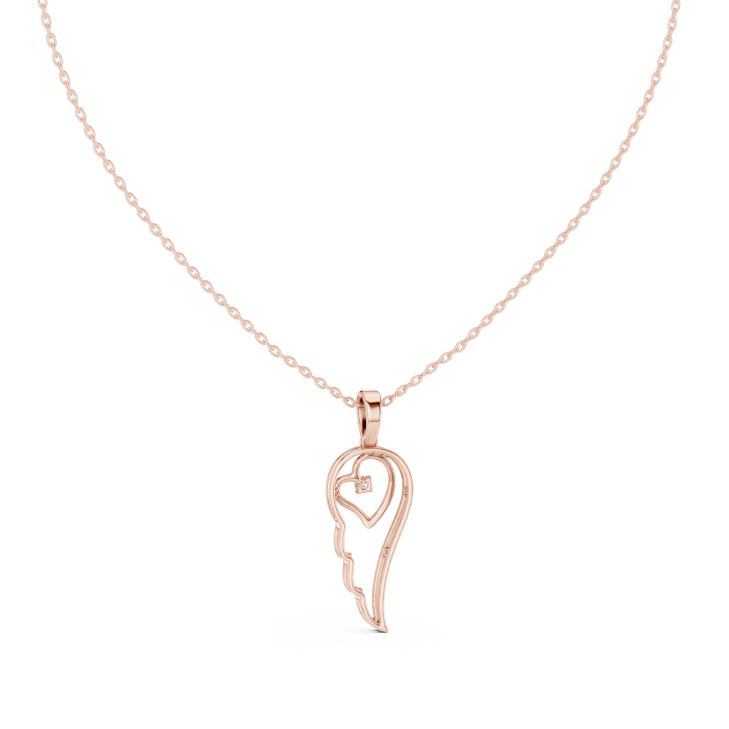 Seraphine Keyhole Heart Lab Grown Diamond Pendant Necklace
