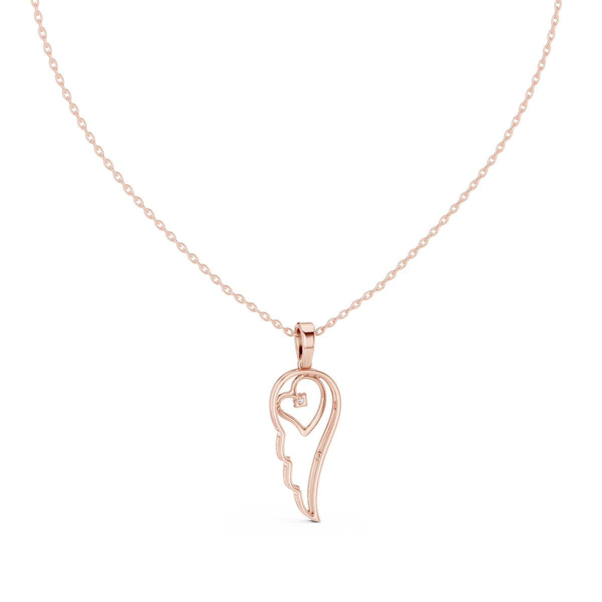 Seraphine Keyhole Heart Lab Grown Diamond Pendant Necklace