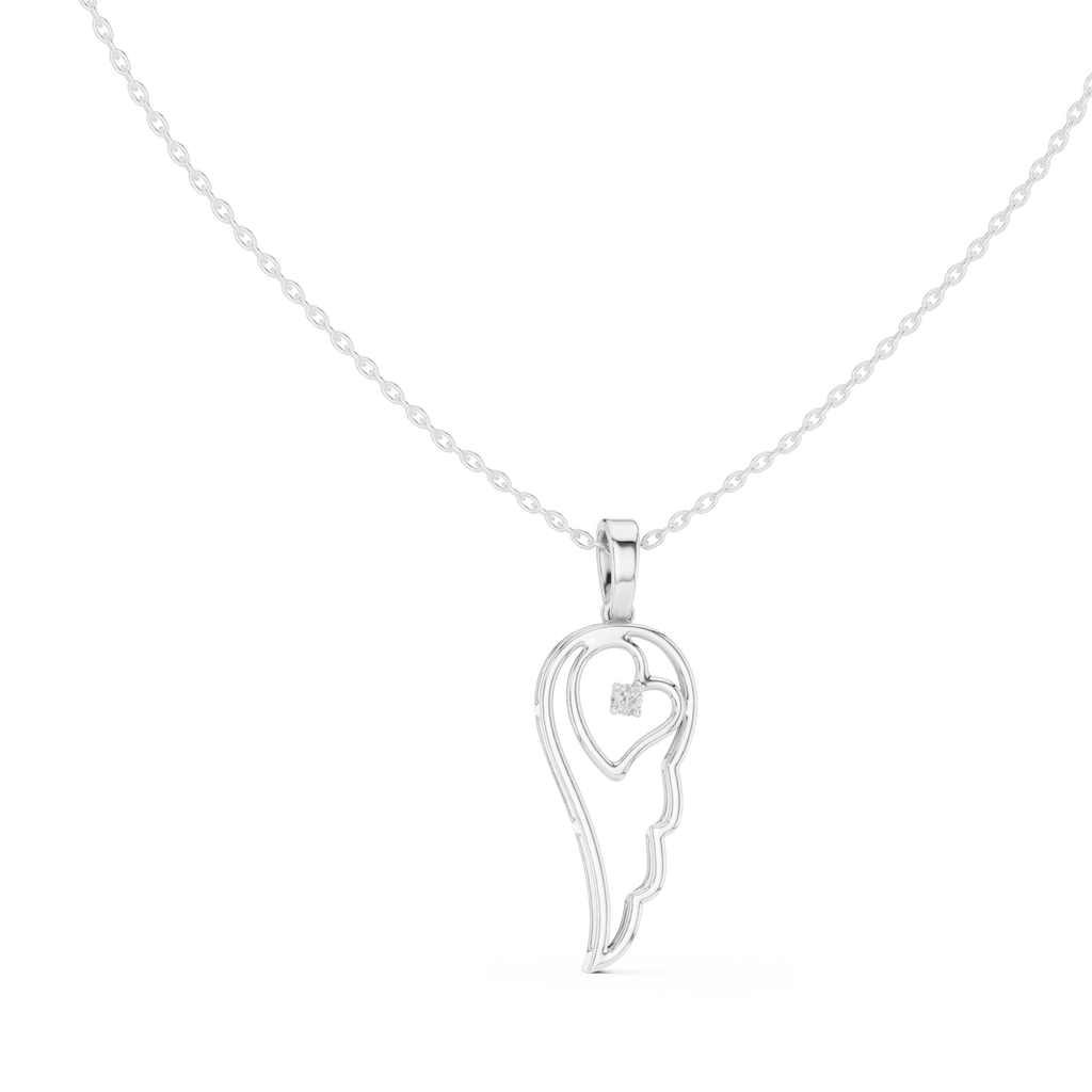Seraphine Keyhole Heart Lab Grown Diamond Pendant Necklace