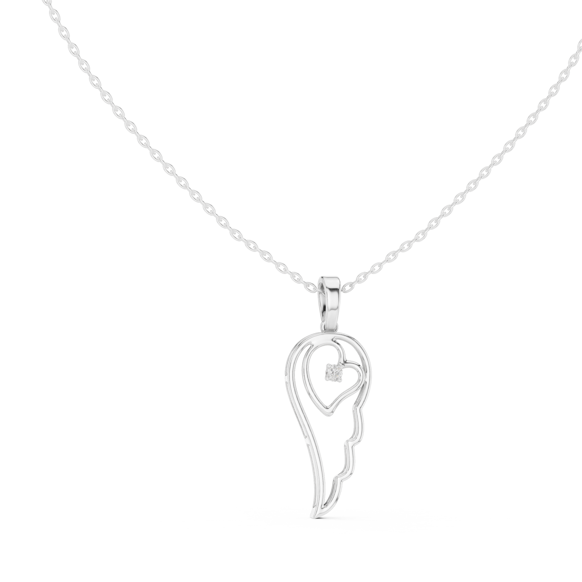 Seraphine Keyhole Heart Lab Grown Diamond Pendant Necklace