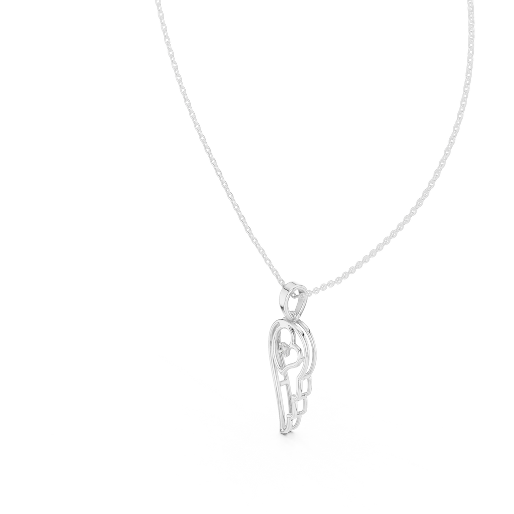 Seraphine Keyhole Heart Lab Grown Diamond Pendant Necklace