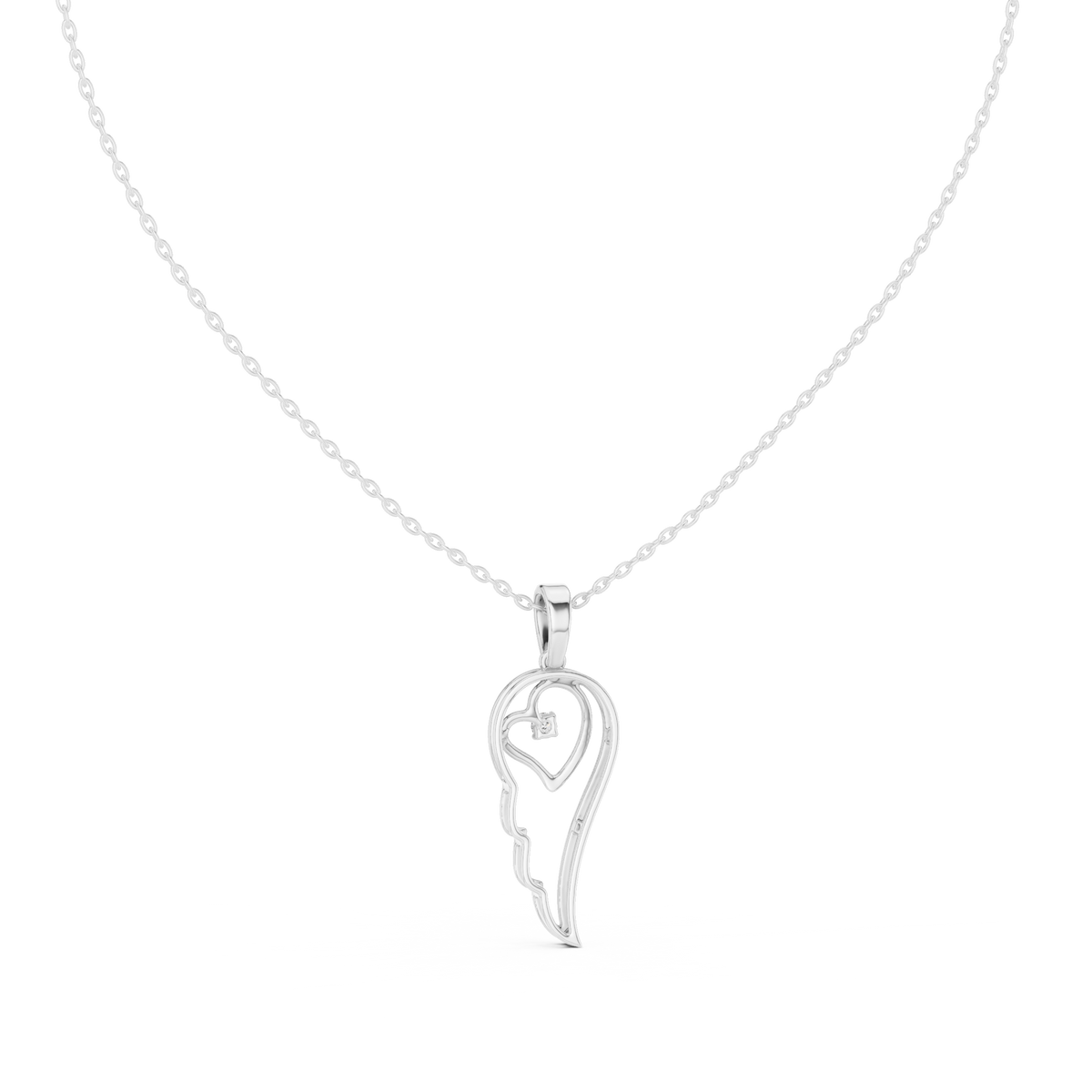 Seraphine Keyhole Heart Lab Grown Diamond Pendant Necklace