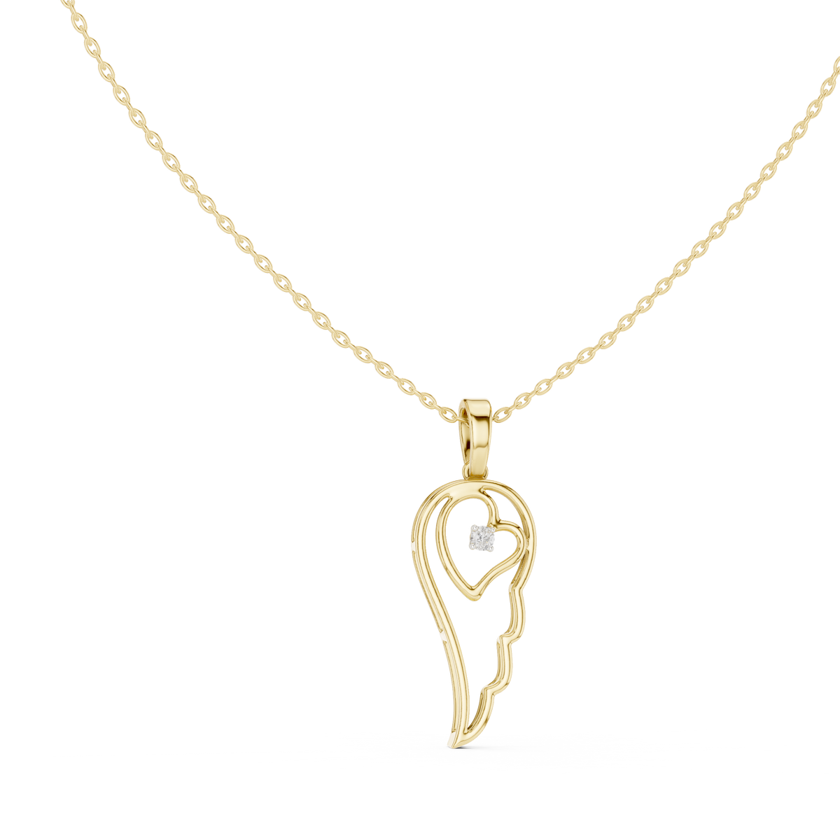 Seraphine Keyhole Heart Lab Grown Diamond Pendant Necklace