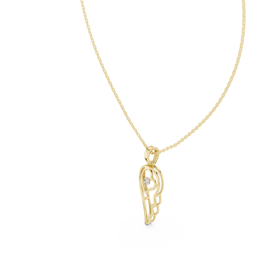 Seraphine Keyhole Heart Lab Grown Diamond Pendant Necklace