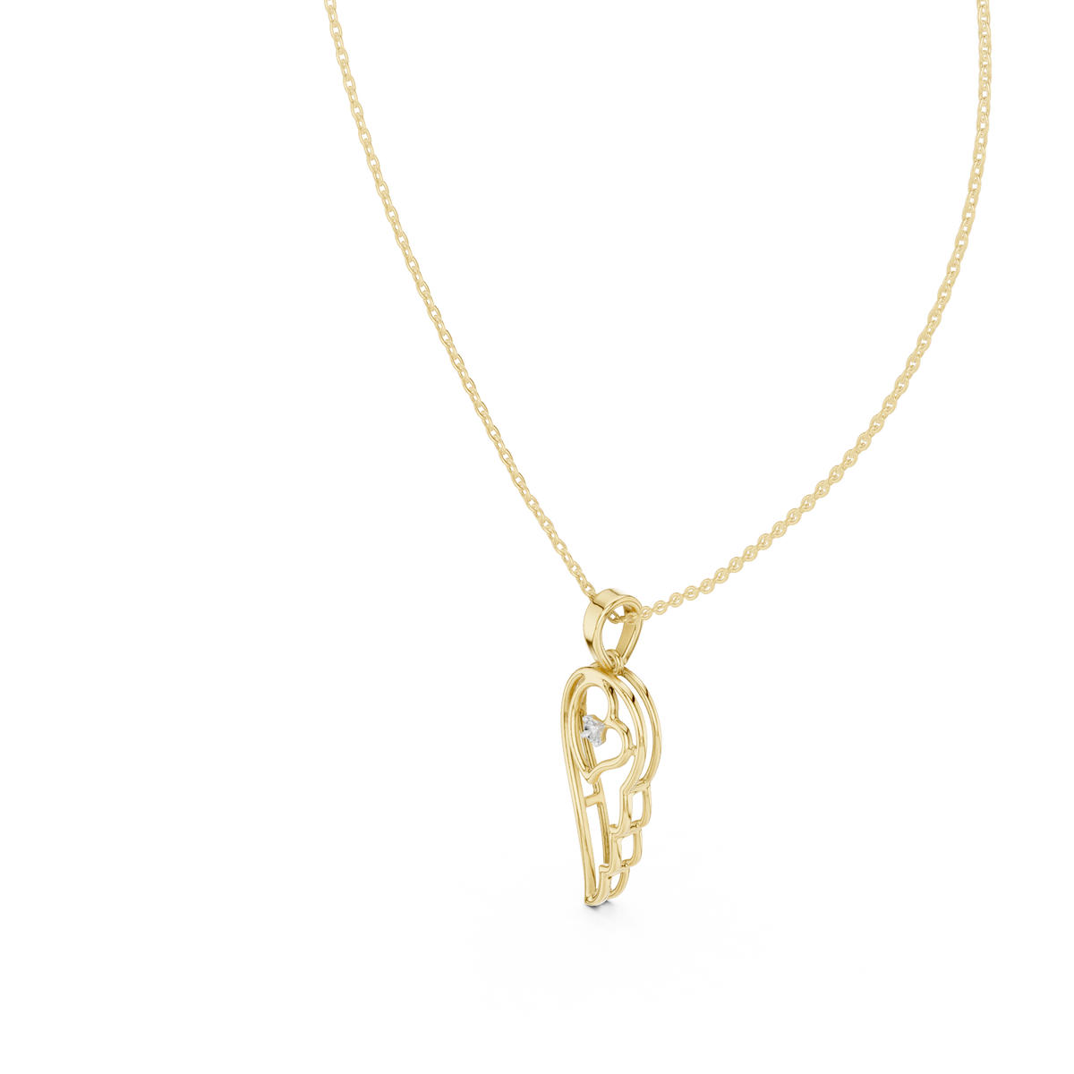 Seraphine Keyhole Heart Lab Grown Diamond Pendant Necklace