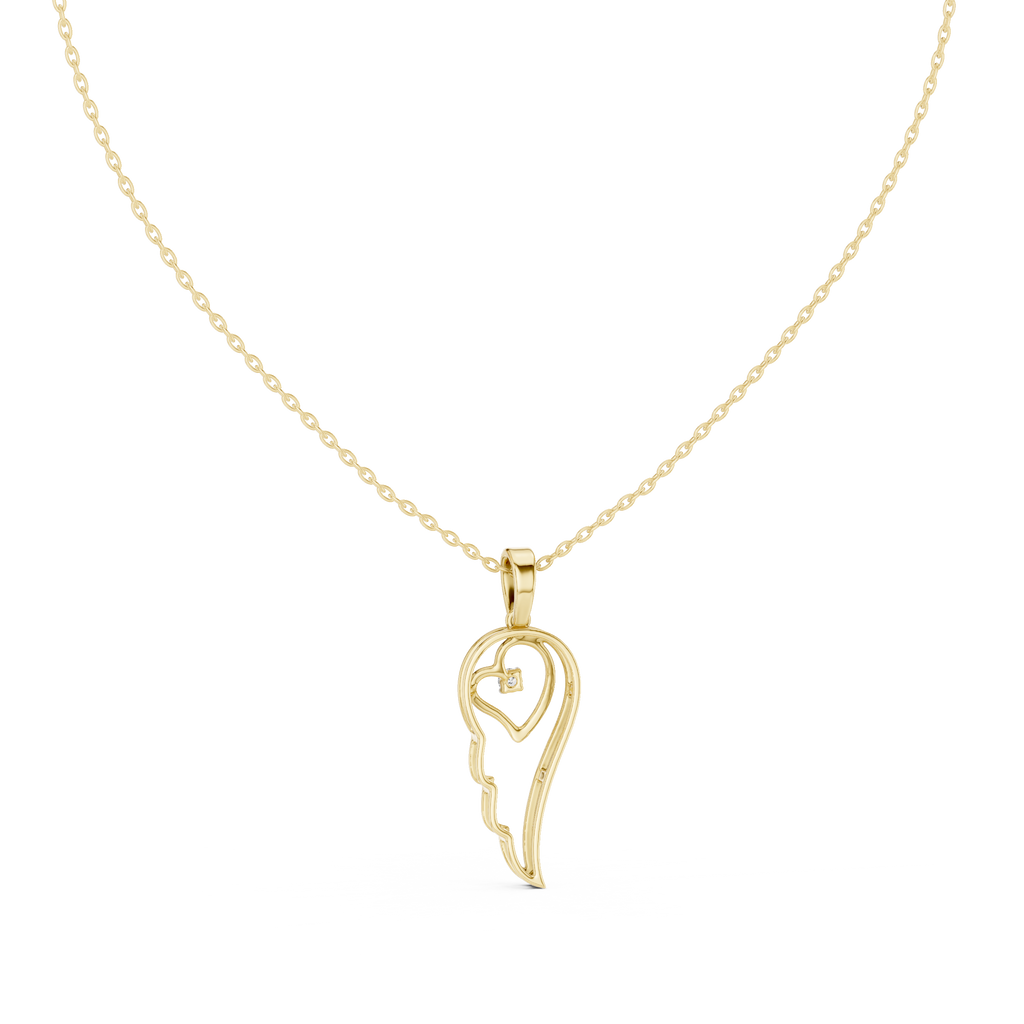 Seraphine Keyhole Heart Lab Grown Diamond Pendant Necklace