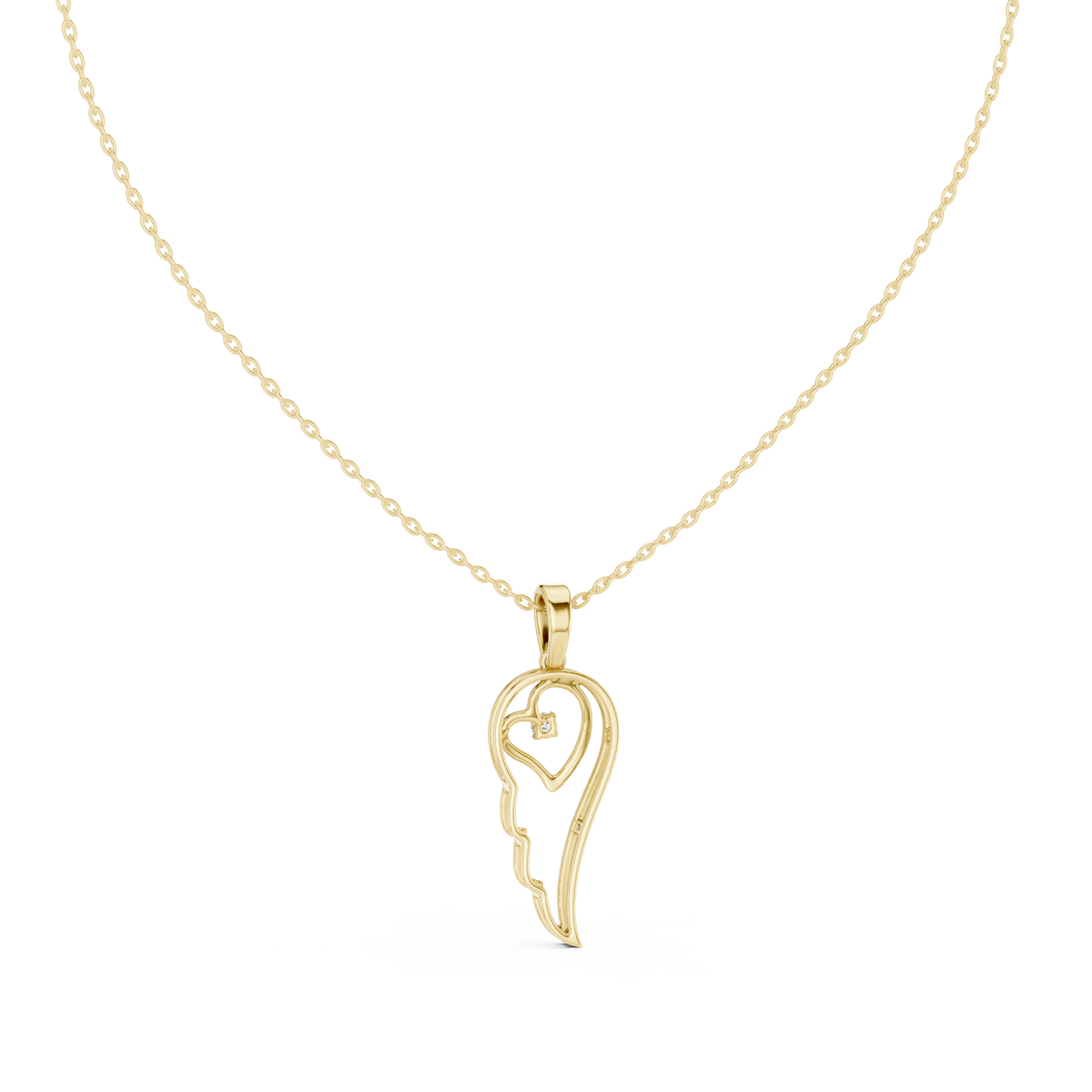 Seraphine Keyhole Heart Lab Grown Diamond Pendant Necklace