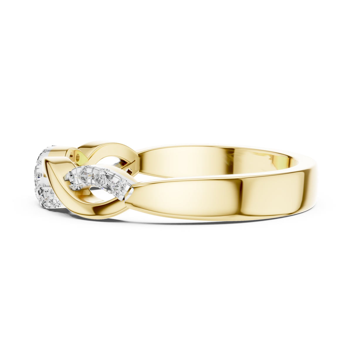 Braidelle Braided Infinity Twist Pavé Lab Grown Diamond Band