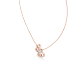 Elowyn Floral Loop Lab Grown Diamond Pendant Necklace