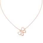 Elowyn Floral Loop Lab Grown Diamond Pendant Necklace
