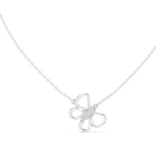 Elowyn Floral Loop Lab Grown Diamond Pendant Necklace