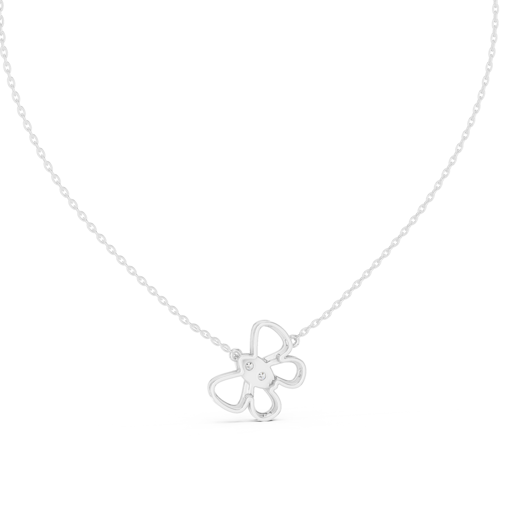 Elowyn Floral Loop Lab Grown Diamond Pendant Necklace