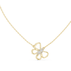 Elowyn Floral Loop Lab Grown Diamond Pendant Necklace