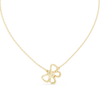 Elowyn Floral Loop Lab Grown Diamond Pendant Necklace