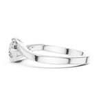 Twistelle Twisted Bypass Pavé Solitaire Lab Grown Diamond Ring