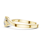Twistelle Twisted Bypass Pavé Solitaire Lab Grown Diamond Ring