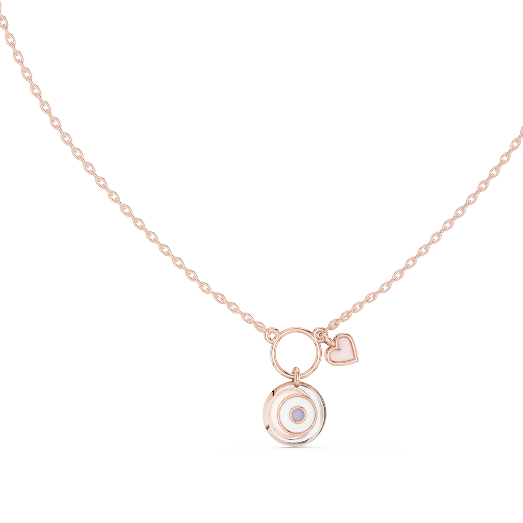 Rosalie Compass Heart Lab Grown Diamond Pendant Necklace