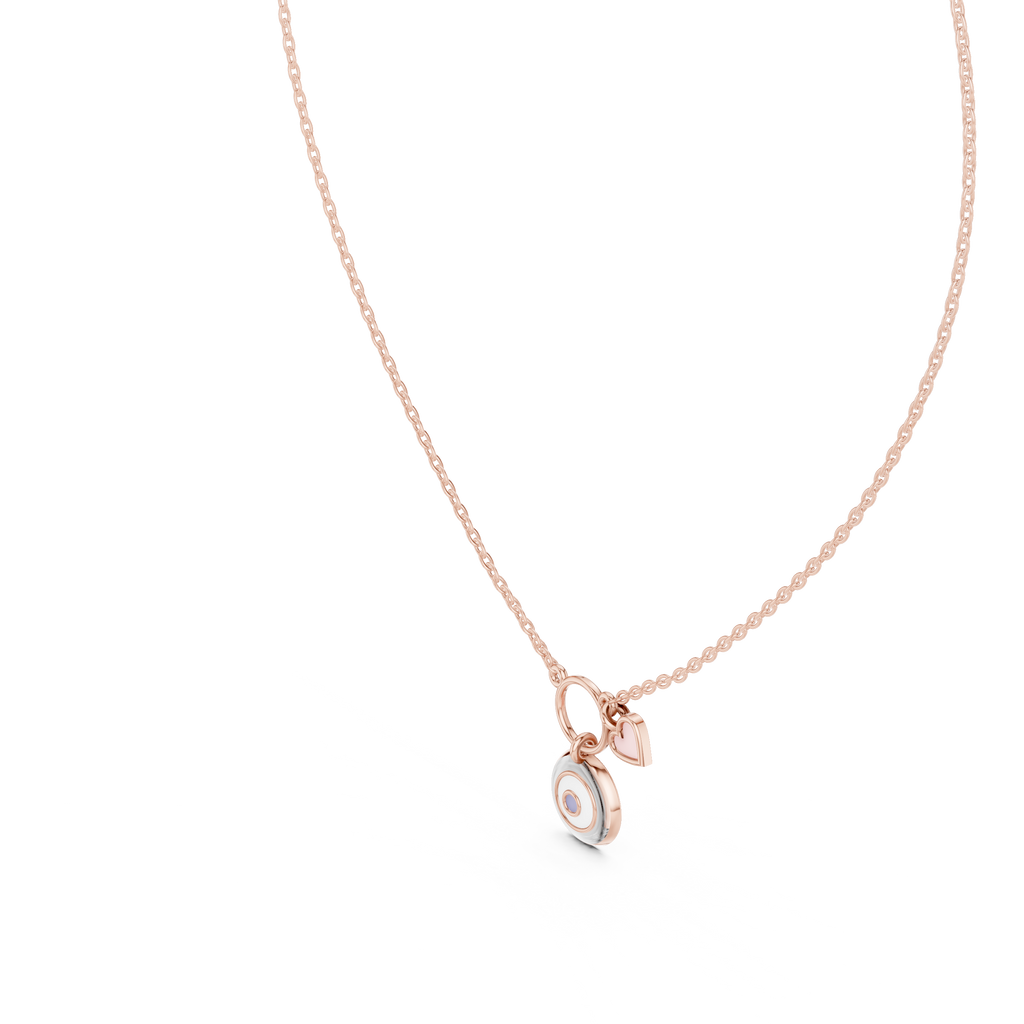 Rosalie Compass Heart Lab Grown Diamond Pendant Necklace