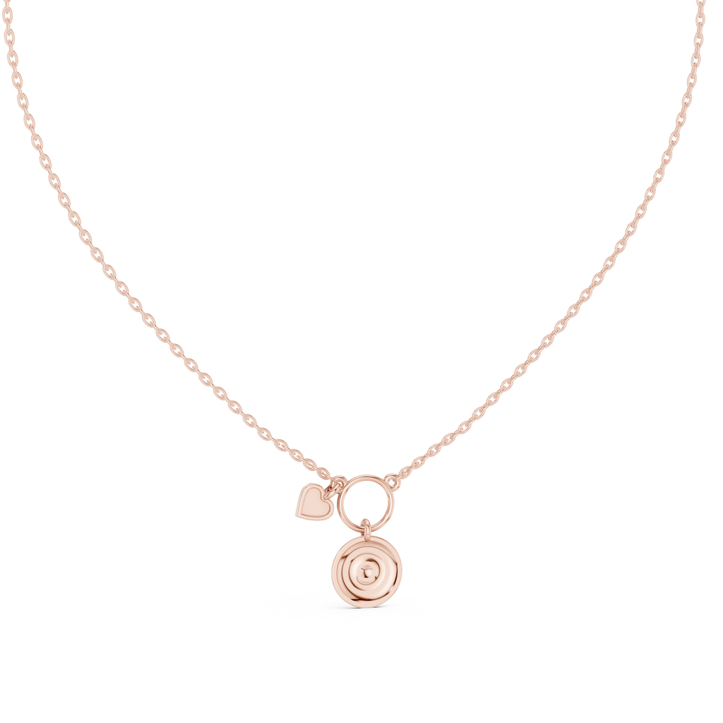 Rosalie Compass Heart Lab Grown Diamond Pendant Necklace