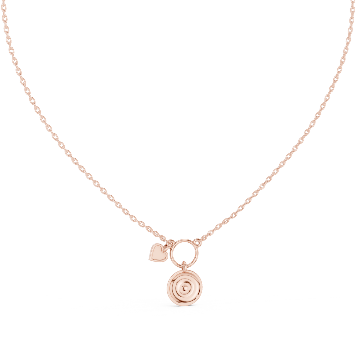 Rosalie Compass Heart Lab Grown Diamond Pendant Necklace