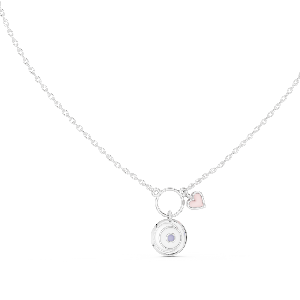 Rosalie Compass Heart Lab Grown Diamond Pendant Necklace