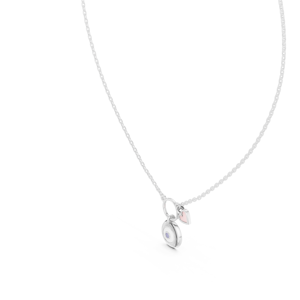 Rosalie Compass Heart Lab Grown Diamond Pendant Necklace
