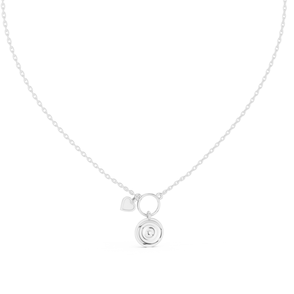 Rosalie Compass Heart Lab Grown Diamond Pendant Necklace