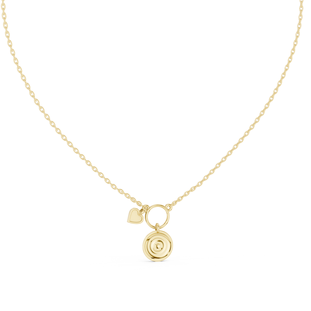 Rosalie Compass Heart Lab Grown Diamond Pendant Necklace