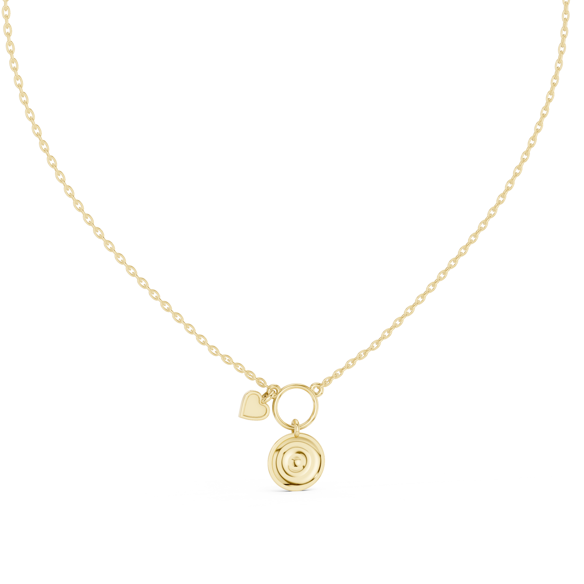 Rosalie Compass Heart Lab Grown Diamond Pendant Necklace