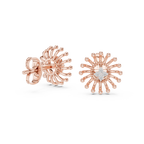 Dandelle Radiating Ball Tip Wire Flower Clover Cluster Lab Grown Diamond Earrings